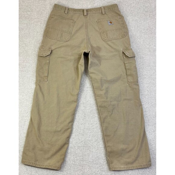 Carhartt FR Pants Men's 36x30 (Fits 35x29) Beige Cargo Flame Resistant FRB240 - Picture 3 of 14